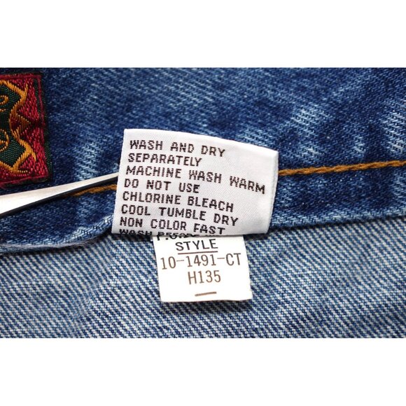 Vintage 80's Jordache Jeans Sz 11/12 High Rise Tapered Ankle Zipper Red Piping T - Picture 12 of 12